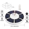 42 LED Solar Flagpole Light Garden Umbrella Light With Hook For Tent Camping