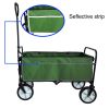 Folding Wagon Garden Shopping Beach Cart (Green)