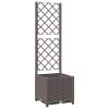 Garden Planter with Trellis Brown 15.7"x15.7"x53.5" PP