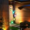 LED Solar Hummingbird Wind Chime Solar String Lights 6 LEDs Color-Changing IP65 Waterproof Decorative Lamp