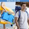 Folding Beach Chair Set of 2 for Adults, 4 Position Portable Backpack Foldable  Blue