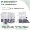 Greenhouse, Wooden Lean to Greenhouses for Outdoors, Heavy Duty Walk in Green House for Outside Winter, Large Hot House for Sunroom Storage Shed