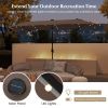 13FT Double-sided Patio Umbrella with Solar Lights for Garden Pool Backyard