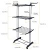 Clothes Drying Rack Rolling Collapsible Laundry Dryer Hanger Stand Rail Shelve Wardrobe Clothing Drying Racks