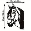 Peeping Horse Outdoor Wall Decor, Iron Metal Farm Animal Silhouette