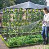 A-Frame Garden Cucumber Trellis with Netting for Climbing Plants Outdoor