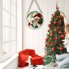 Christmas Decoration Santa Claus Hanging Wall Art Home Indoor Outdoor with Rope