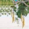 Golden Vintage Wind Chime 21.6 Inches (12 Aluminum Tubes With Hooks), Creative Gift