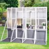 Greenhouse, Wooden Lean to Greenhouses for Outdoors, Heavy Duty Walk in Green House for Outside Winter, Large Hot House for Sunroom Storage Shed