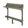 Outdoor Acacia Wood Balcony Bar Table, Gray Finish