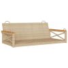 Swing Bench Beige 42.9"x24.4"x15.7" Poly Rattan