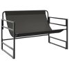 Patio Bench with Cushion Anthracite 44.5" Steel