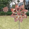 Wind Spinner With Garden Stake; Kinetic Wind Spinners Outdoor Garden Stake For Yard And Garden