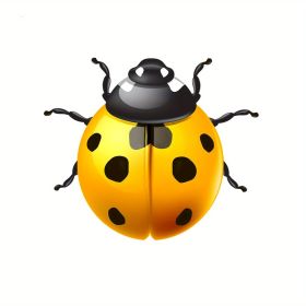 1pc/6pcs, Metal Ladybugs Wall Decor, Metal Ladybugs Hanging Decor (Color: Orange)