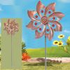 Wind Spinner With Garden Stake; Kinetic Wind Spinners Outdoor Garden Stake For Yard And Garden