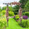 6.8 Feet Garden Arbor with Trellises for Climbing Plant Vine Rose