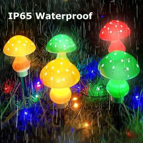 Solar Mushroom Light; Multi-Color Changing LED Outdoor (size: Solar 8 Lights)