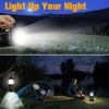 Solar LED Light Portable Lamp USB Rechargeable Flashlight Emergency Waterproof