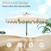 Outdoor 9 Feet Patio Umbrella with Crank Handle and Push Button Tilt