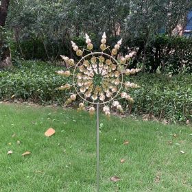 Unique Wind Collector Magic Kinetic Energy Metal Windmill Spinner Solar Wind Catcher (Model: CX102)