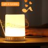 Night Light Bluetooth Speaker Wireless Portable Mini Player Touch Pat Light Colorful LED Bedside Table Lamp For Bedroom Outdoor