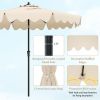 Outdoor 9 Feet Patio Umbrella with Crank Handle and Push Button Tilt