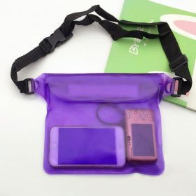 Waterproof Waist Bag For Swimming (Color: Purple)