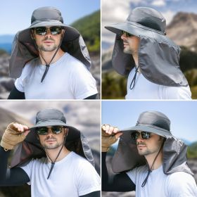 Wide Brim Sun Screen Outdoor Hat With Neck Flap; Adjustable Waterproof Quick-drying For Men Women (Color: Khaki, size: 58-60cm/22.83-23.62in)