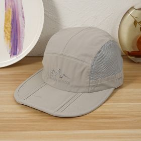 Baseball Cap Unisex Rainproof Waterproof Quick-drying Folding Hat (Color: Dark Gray)