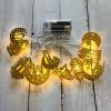 1pc; Eid Al Adha Decorations String Lights; 6.56 Feet 10 LEDs Eid Moon Star Kerosene Lantern Lamp; Battery Operated