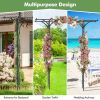 6.8 Feet Garden Arbor with Trellises for Climbing Plant Vine Rose