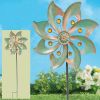 Wind Spinner With Garden Stake; Kinetic Wind Spinners Outdoor Garden Stake For Yard And Garden