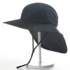 Wide Brim Sun Screen Hat With Neck Flap; Adjustable Waterproof Quick-drying Outdoor